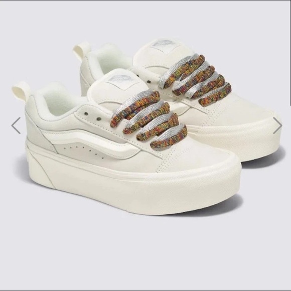 Vans Women Size 7, 7.5, 8.5 Men Size 5.5, 6, 7 Gray Knu Skool Stack Platform New - Picture 1 of 10